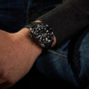 Seiko 5 Sport Automatic Black Dial Black Silicone Strap Watch For Men - SRPD65K3